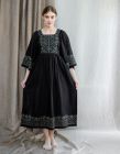 Robe brodée "Mivilud" noire