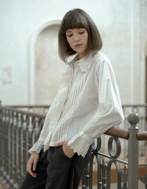 Blouse "Basilia" blanc cassé
