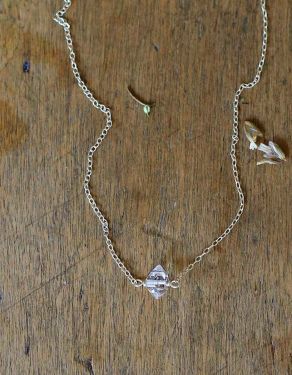 Collier "Herkimer Diamond" argent