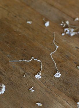 Boucles d'oreilles "Herkimer Diamond" argent