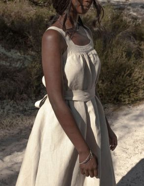 Robe "Lina" en lin naturel bio