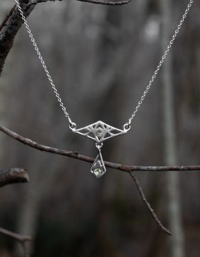 Collier "Mira stilla" en argent et péridot
