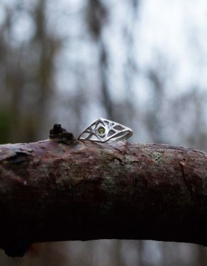 Bague "Mira stilla" en argent et péridot