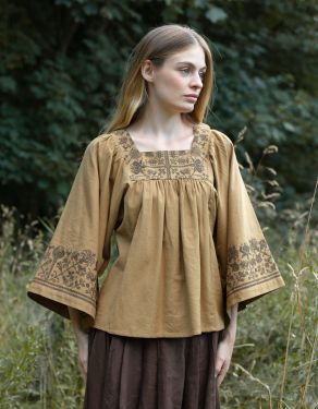 Haut brodé "Mivilud" ambre
