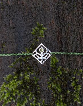 Bracelet "Primula major" en argent et péridot