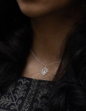 Collier "Primula major" en argent et péridot